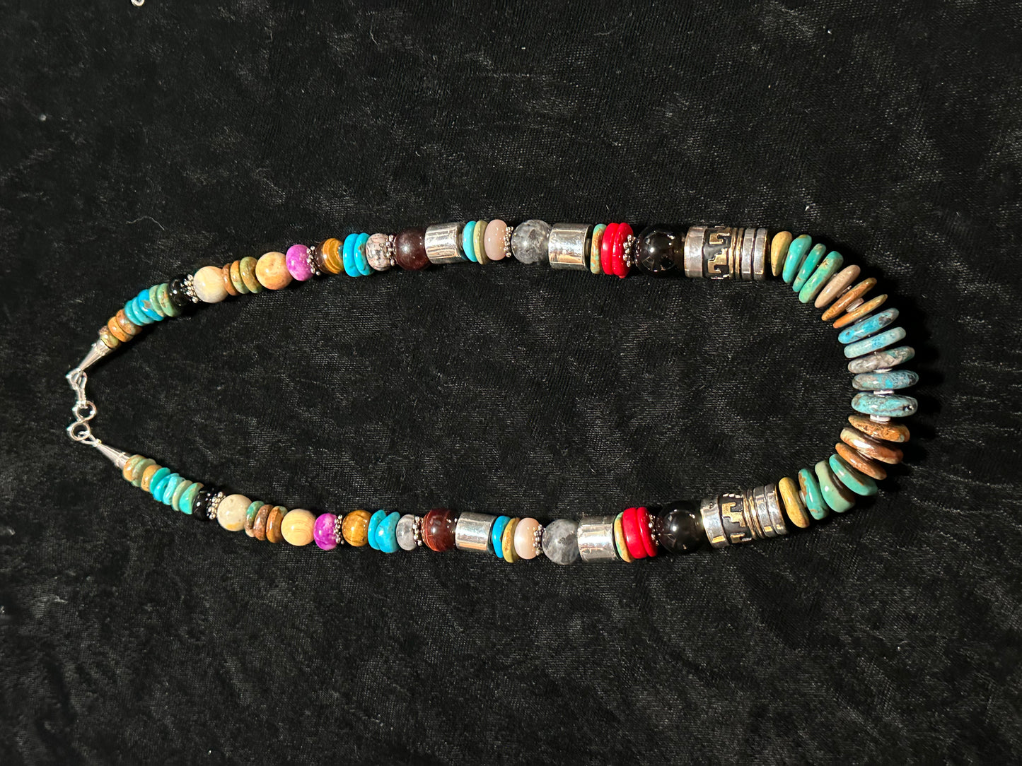 21" Multi Stone Necklace by Tommy Singer, Navajo