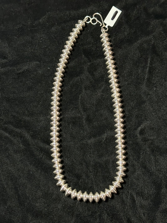 18.5" Handmade 10mm Navajo Saucers by Crystal Haley, Navajo