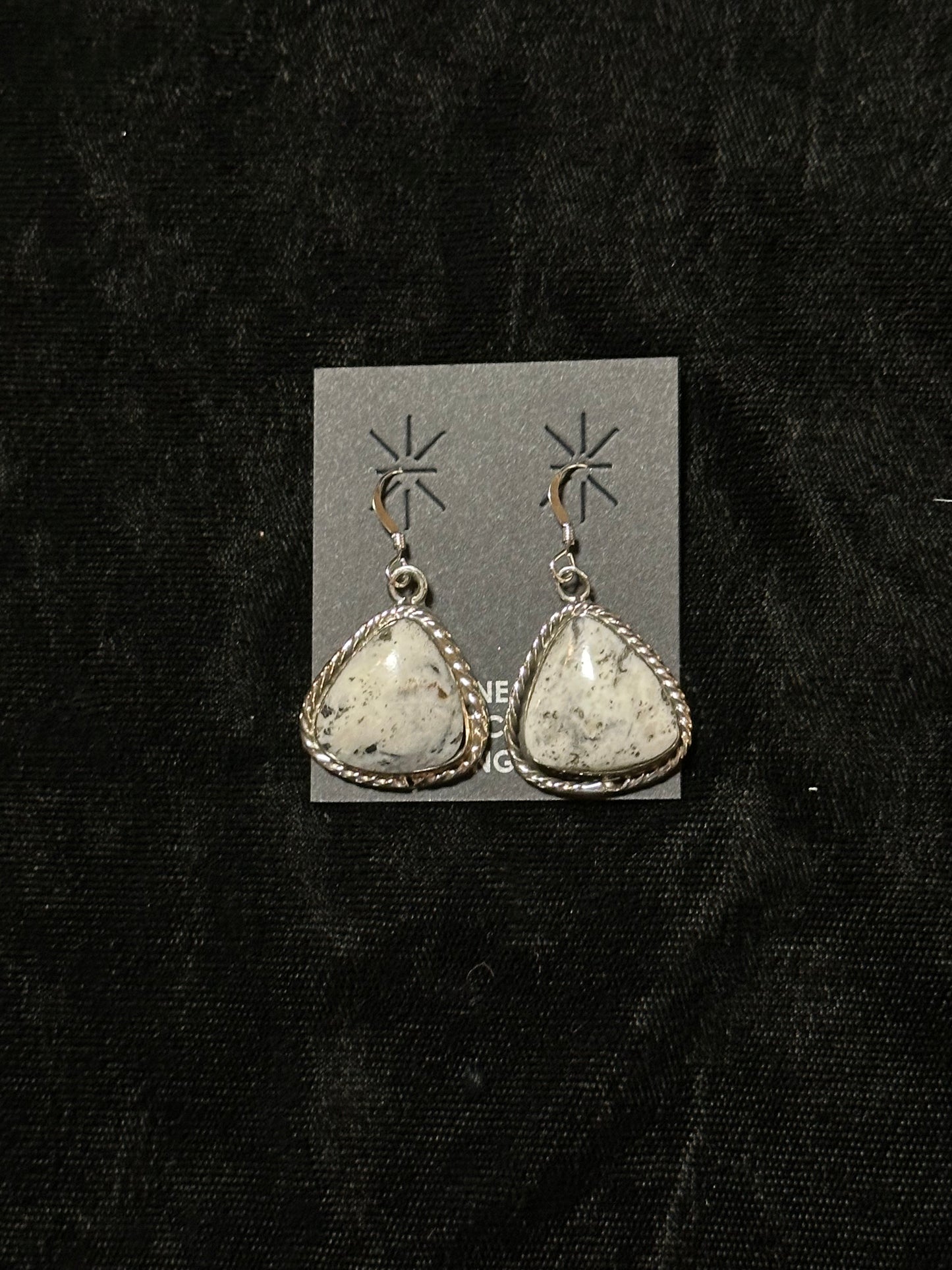 White Buffalo Dangle Earrings by David Lopez