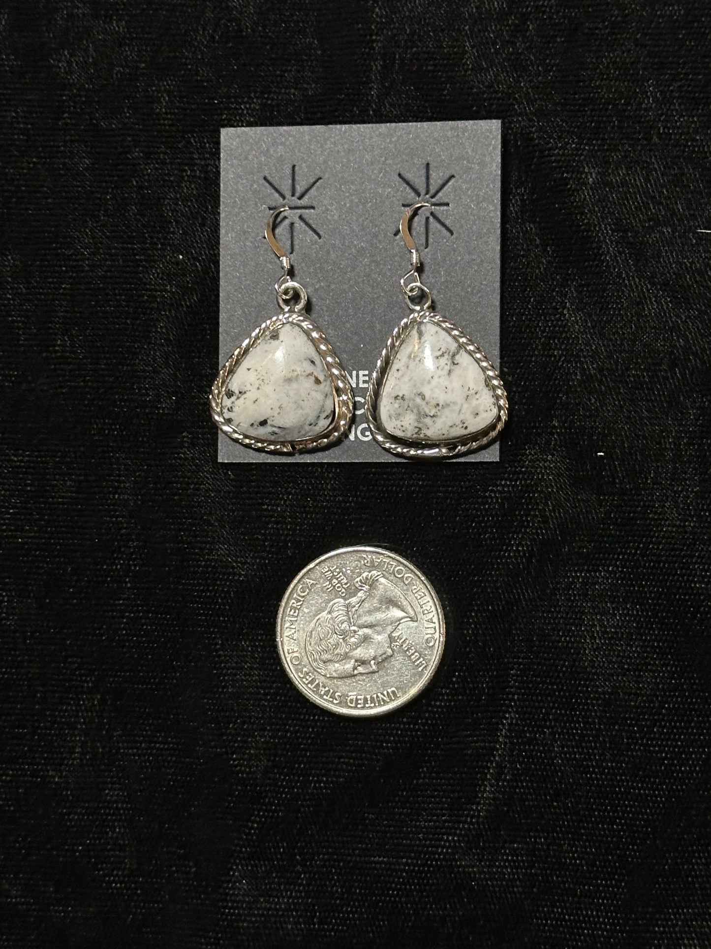 White Buffalo Dangle Earrings by David Lopez