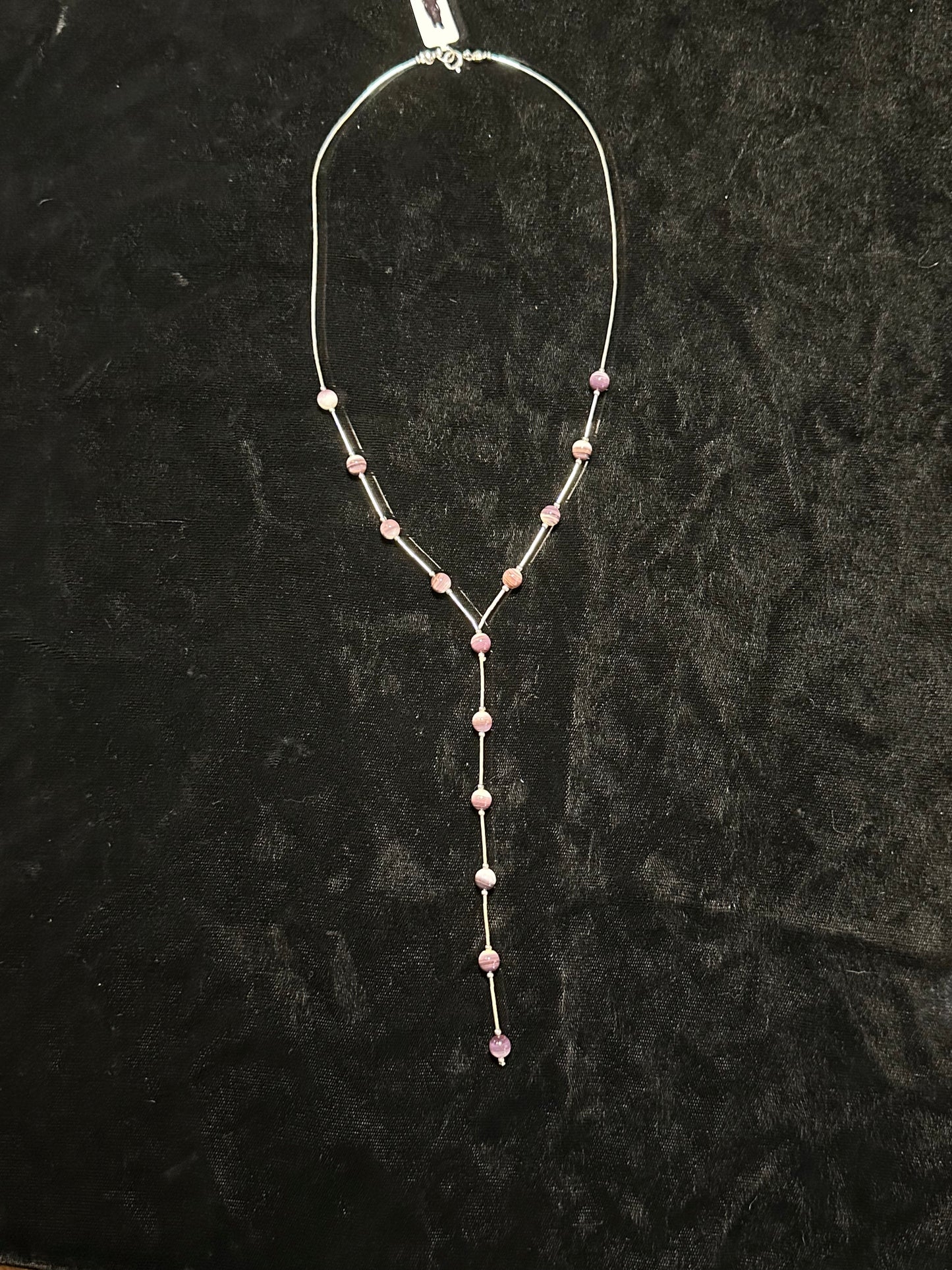 Lariat Style Wompum Shell Necklace