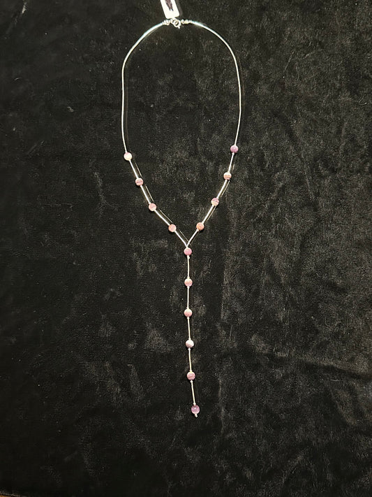 Lariat Style Wompum Shell Necklace