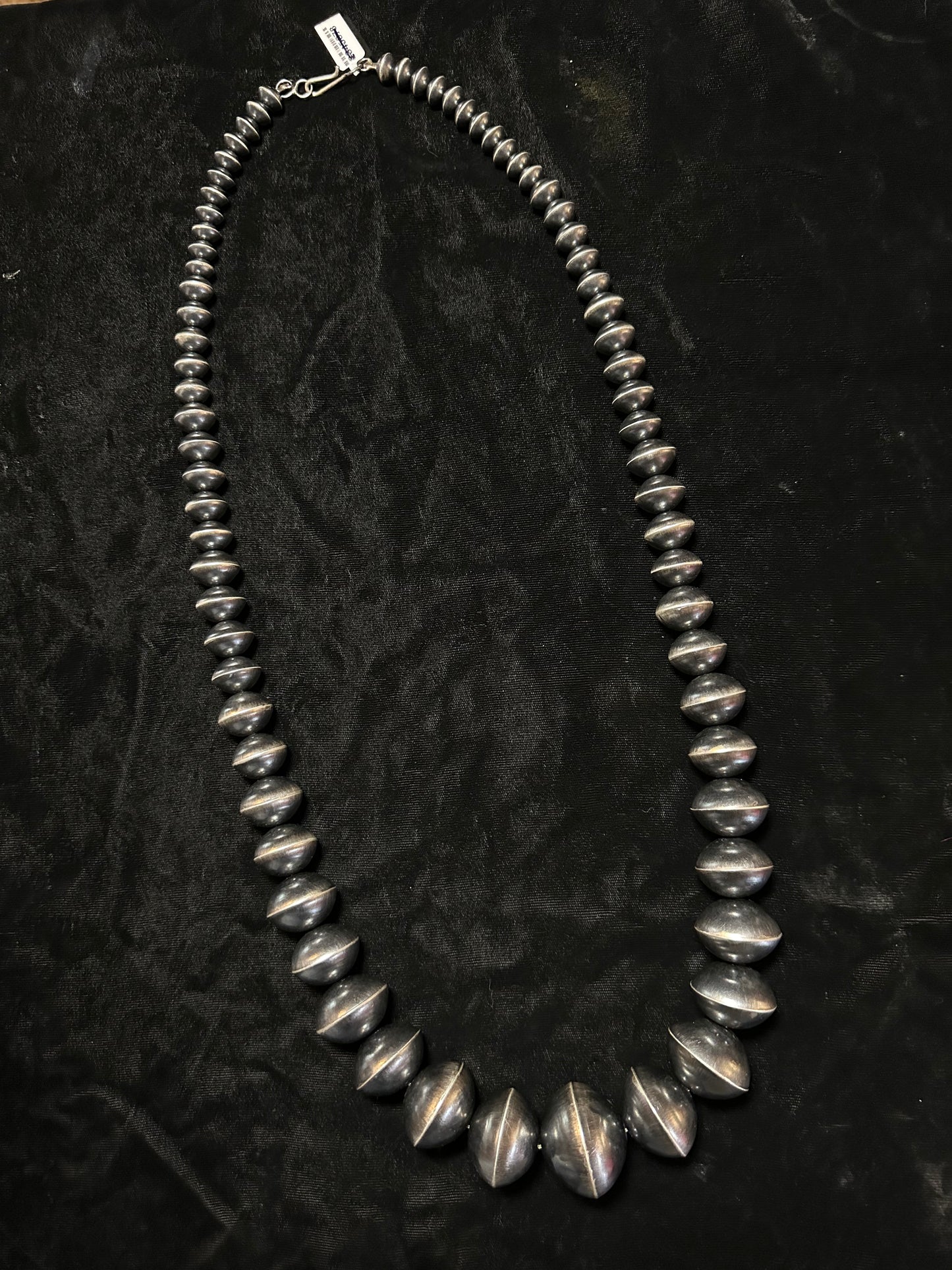 38" 11mm-35mm Navajo Pearls Necklace by Austin Haley, Navajo