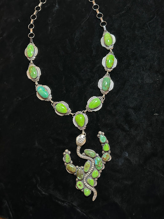 Pixie Turquoise Lariat by Tim Vandever, Navajo