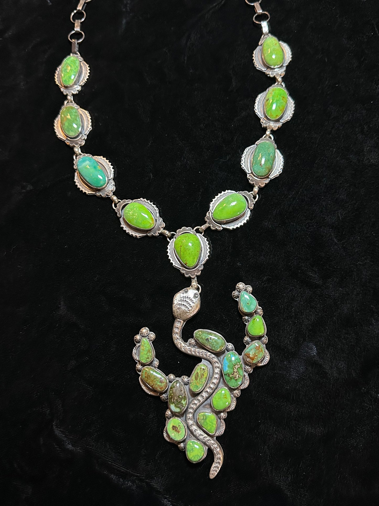 Pixie Turquoise Lariat by Tim Vandever, Navajo