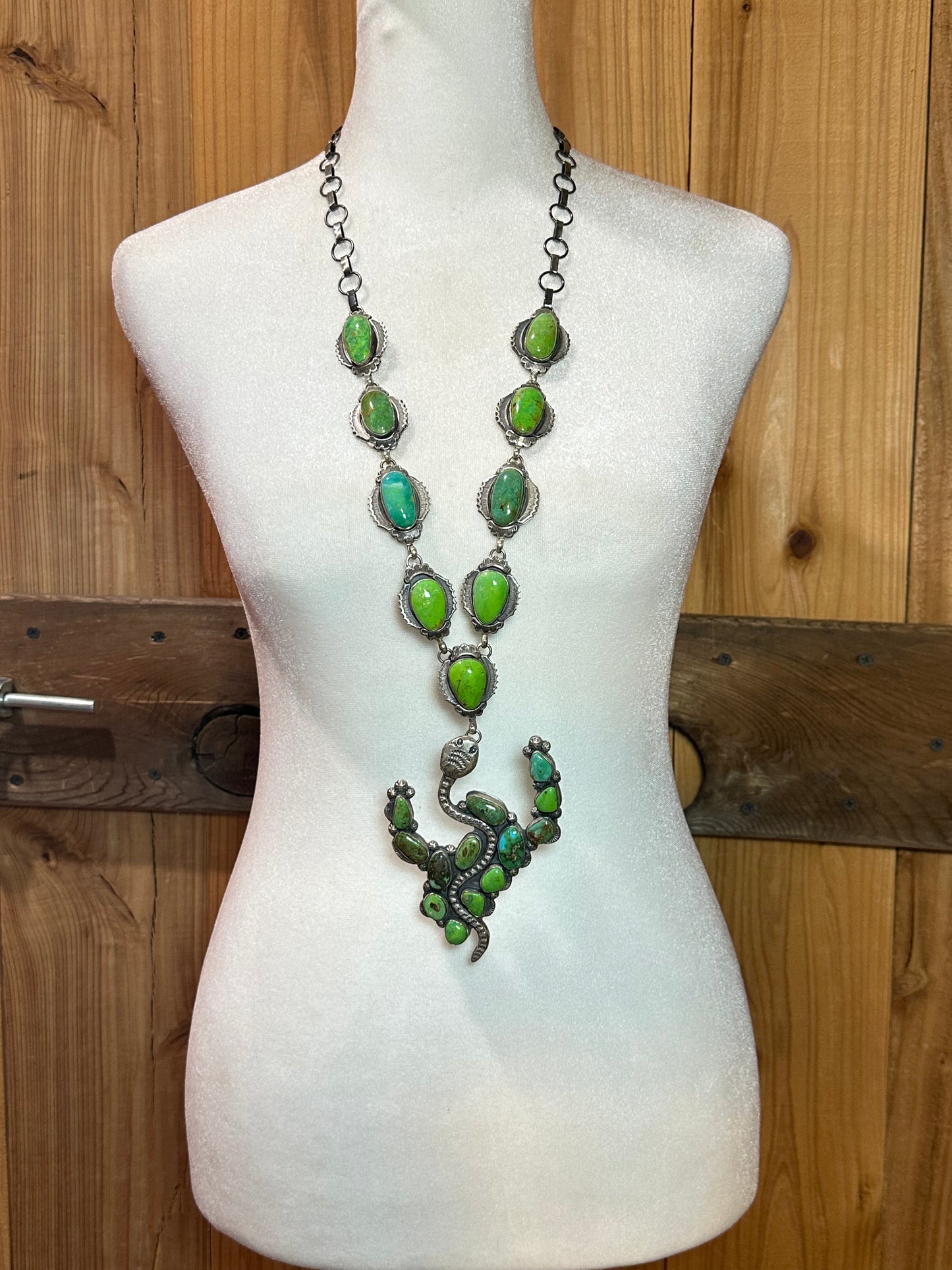 Pixie Turquoise Lariat by Tim Vandever, Navajo