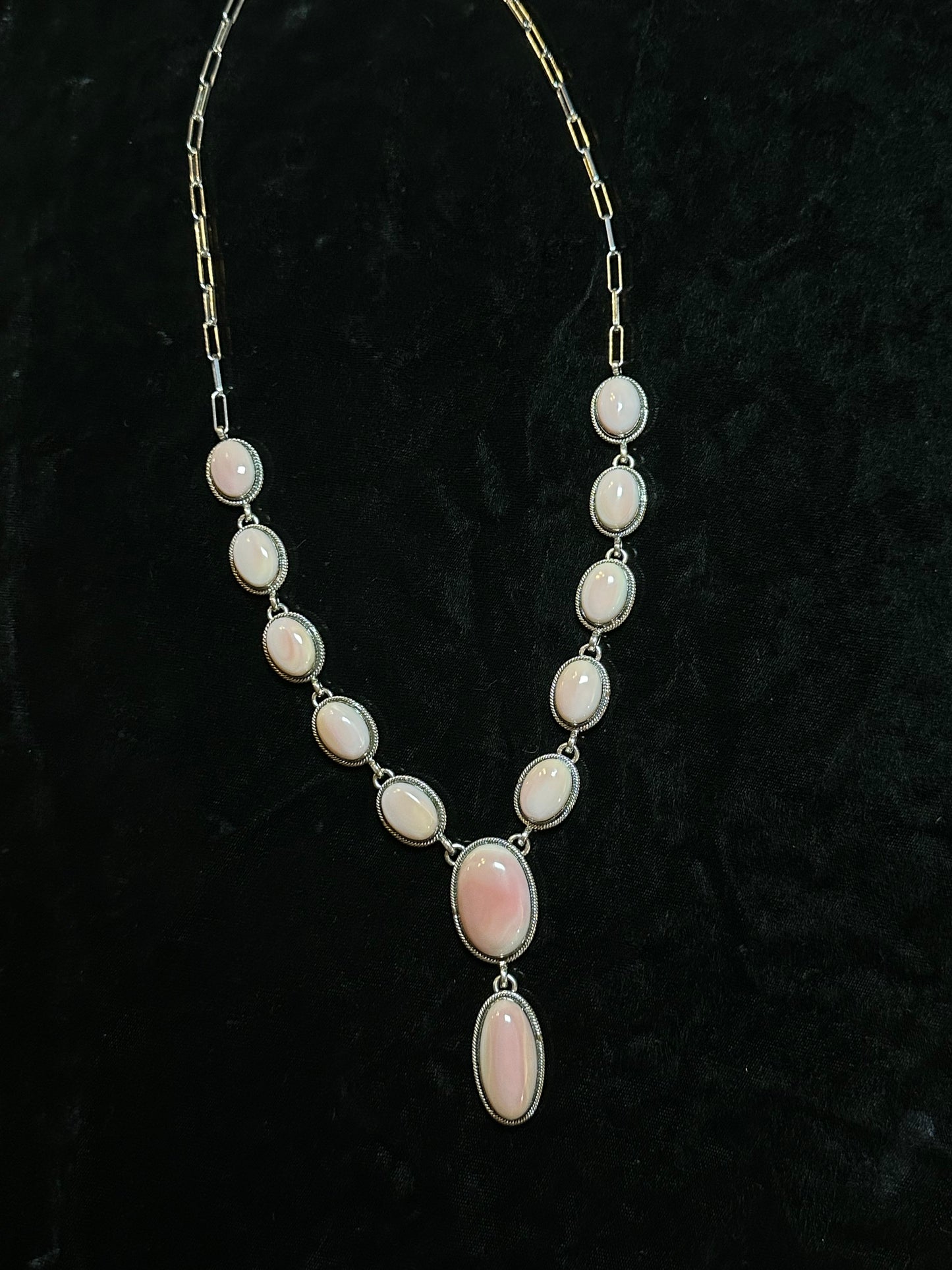 28" Pink Conch Shell Lariat by Zia
