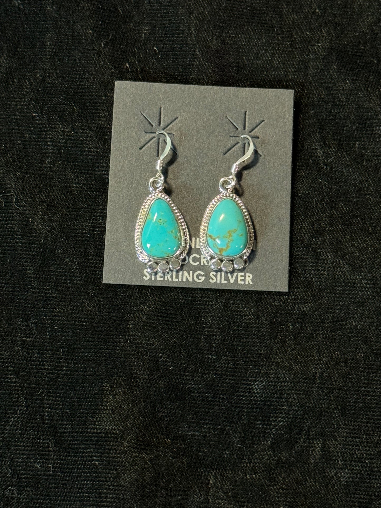 Turquoise Dangle Earrings by Sharon McCarthy, Navajo