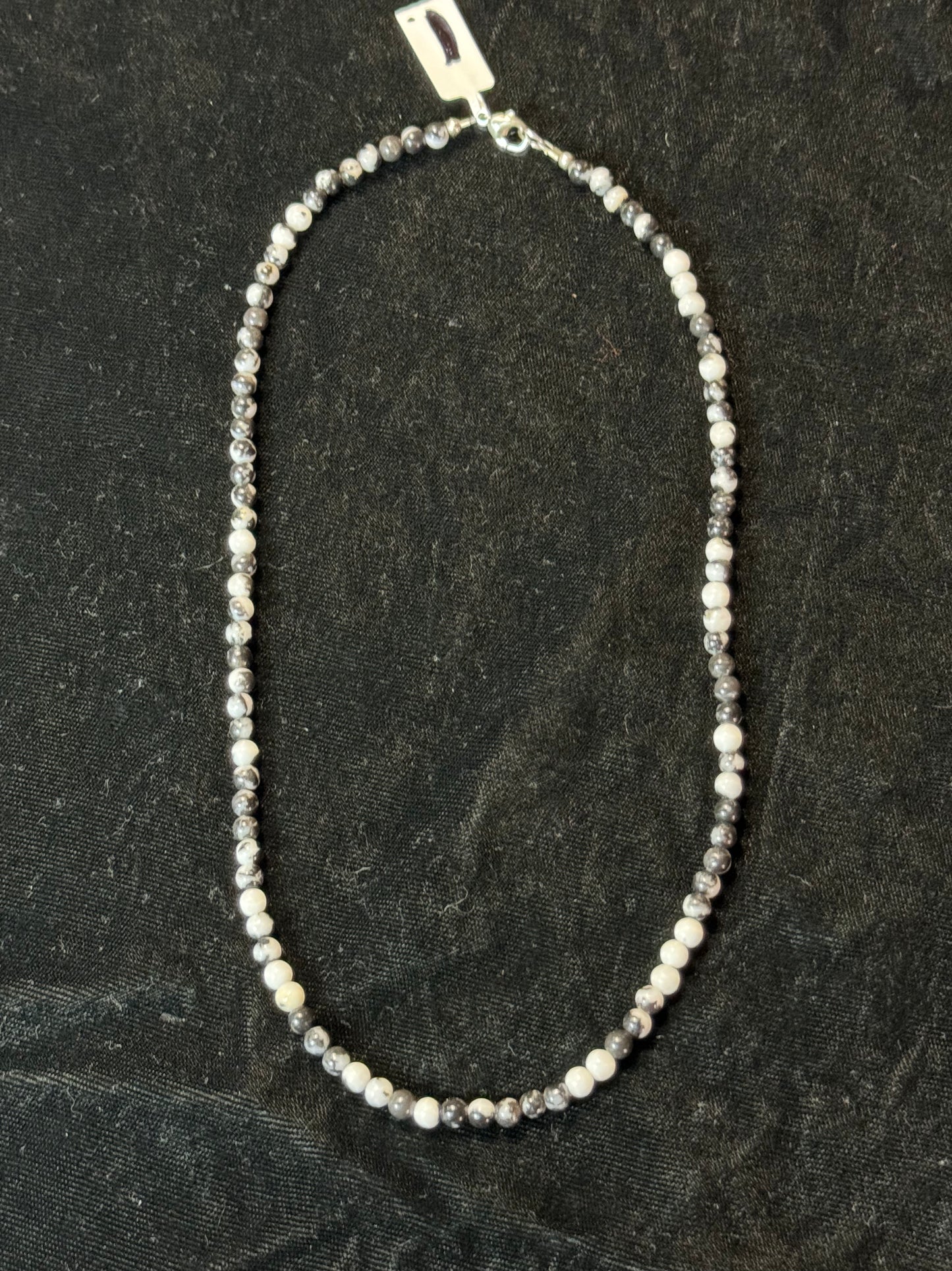 18" 5mm Zebra Jasper Necklace