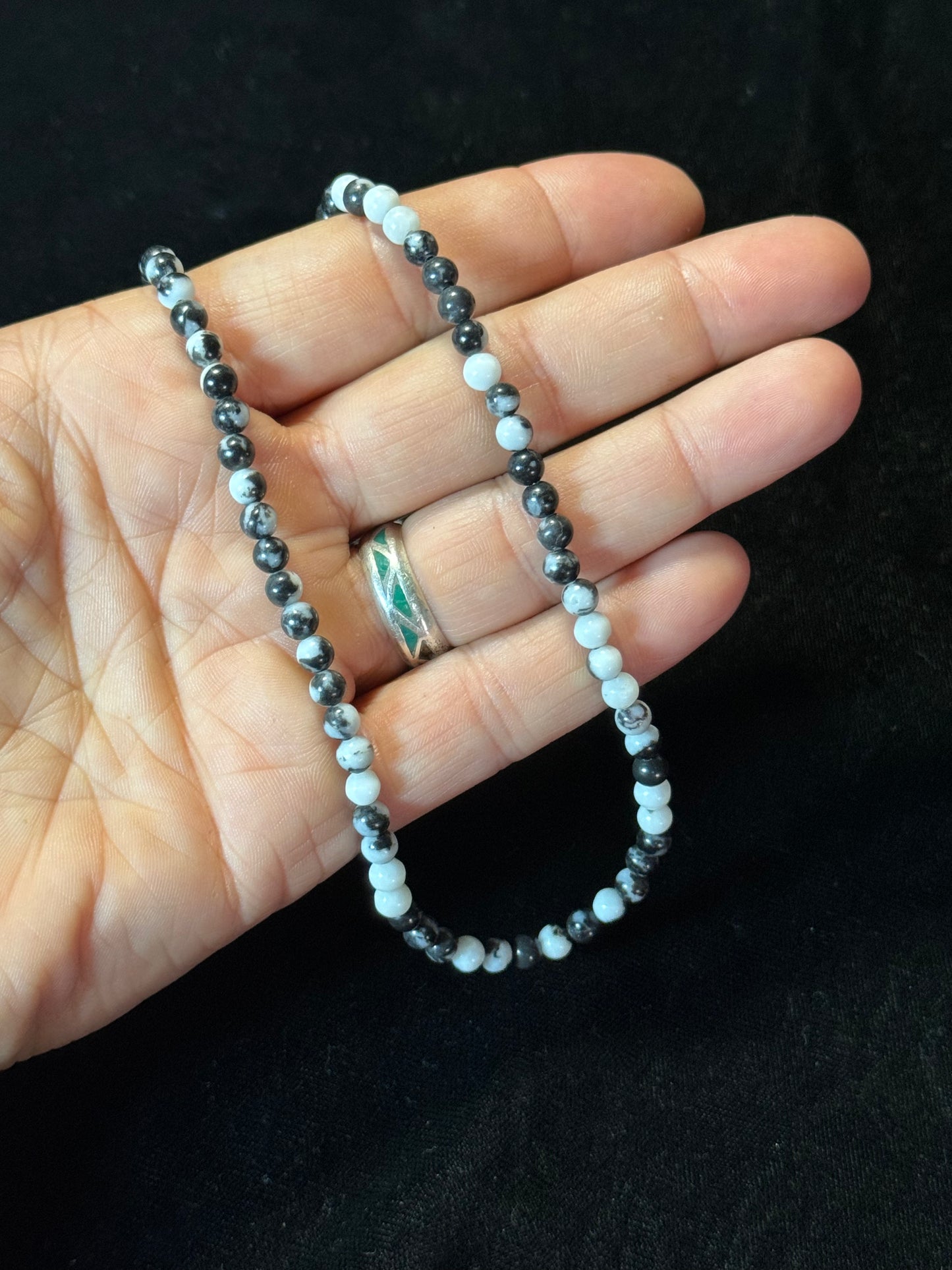 18" 5mm Zebra Jasper Necklace