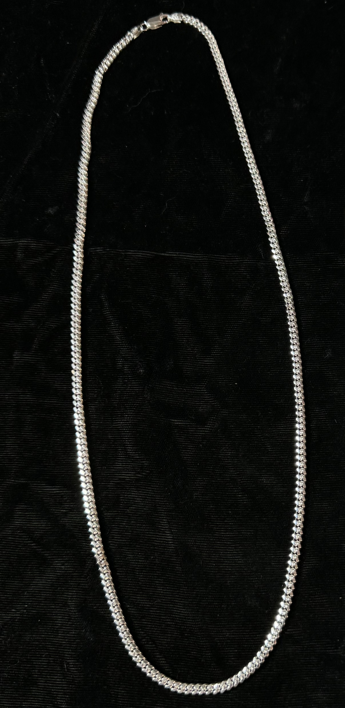 24" Italian Made Sterling Silver Curb Chain