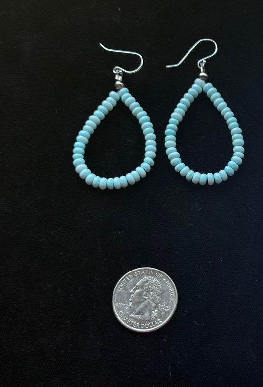 Dry Creek Color Turquoise Teardrop Bead Earring on Hook