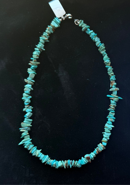 15.5" Natural Chunk Turquoise Necklace