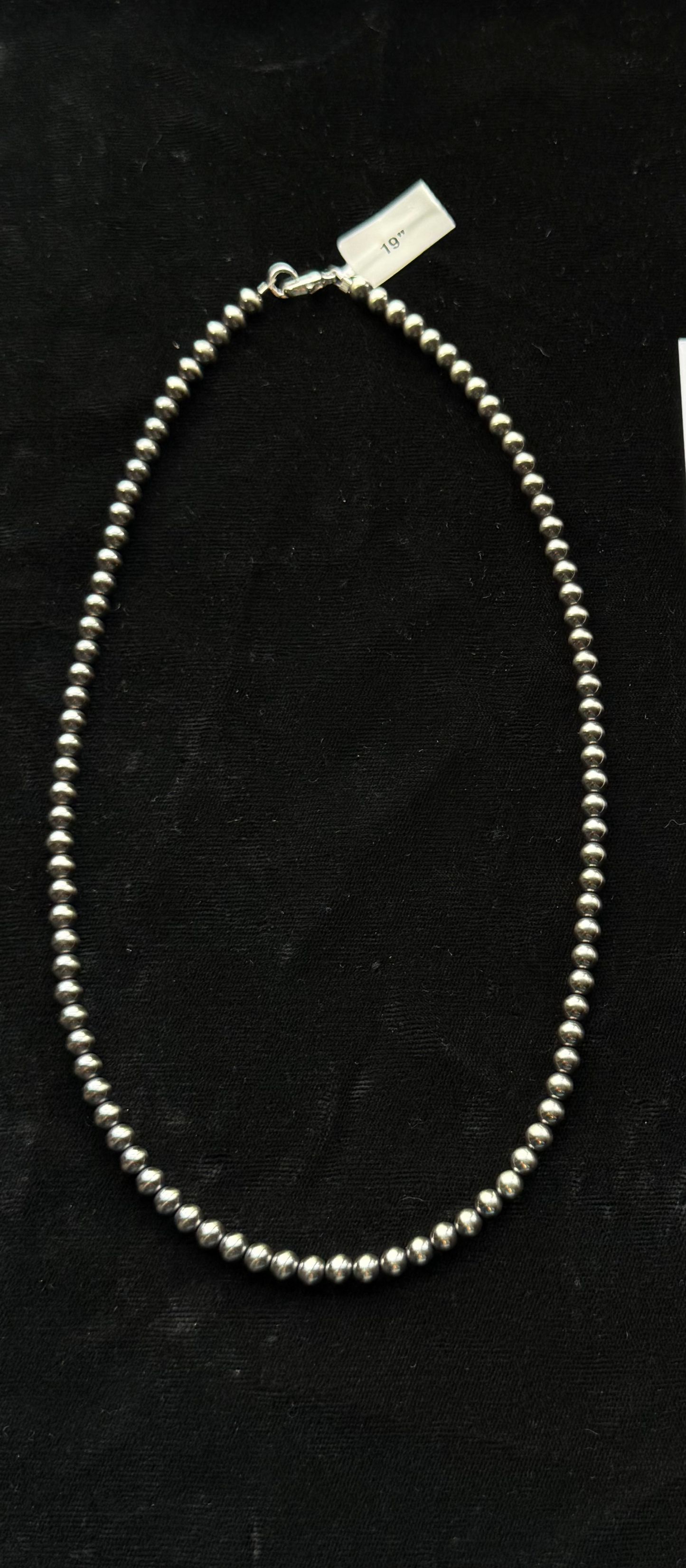 19" 5mm Navajo Style Pearls