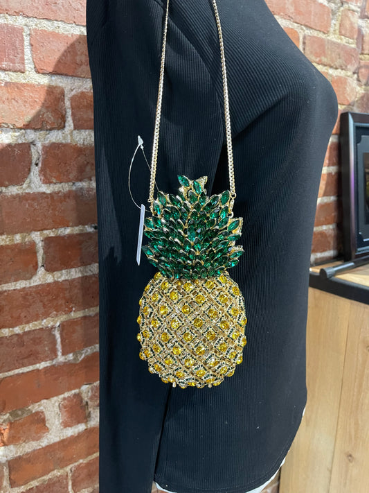 Bedazzled Pineapple Inspired Purse