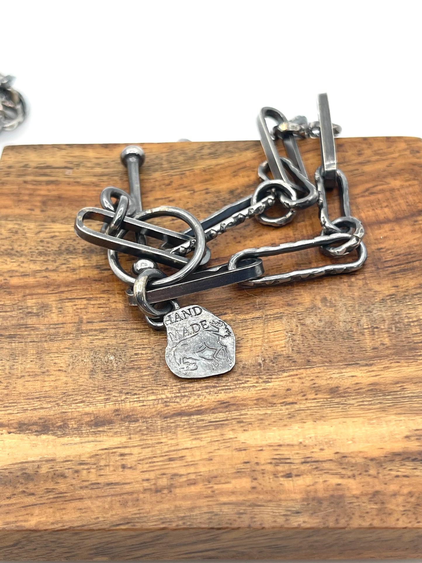 21.5” Handmade Paperclip Chain by Bad Bronc, Navajo