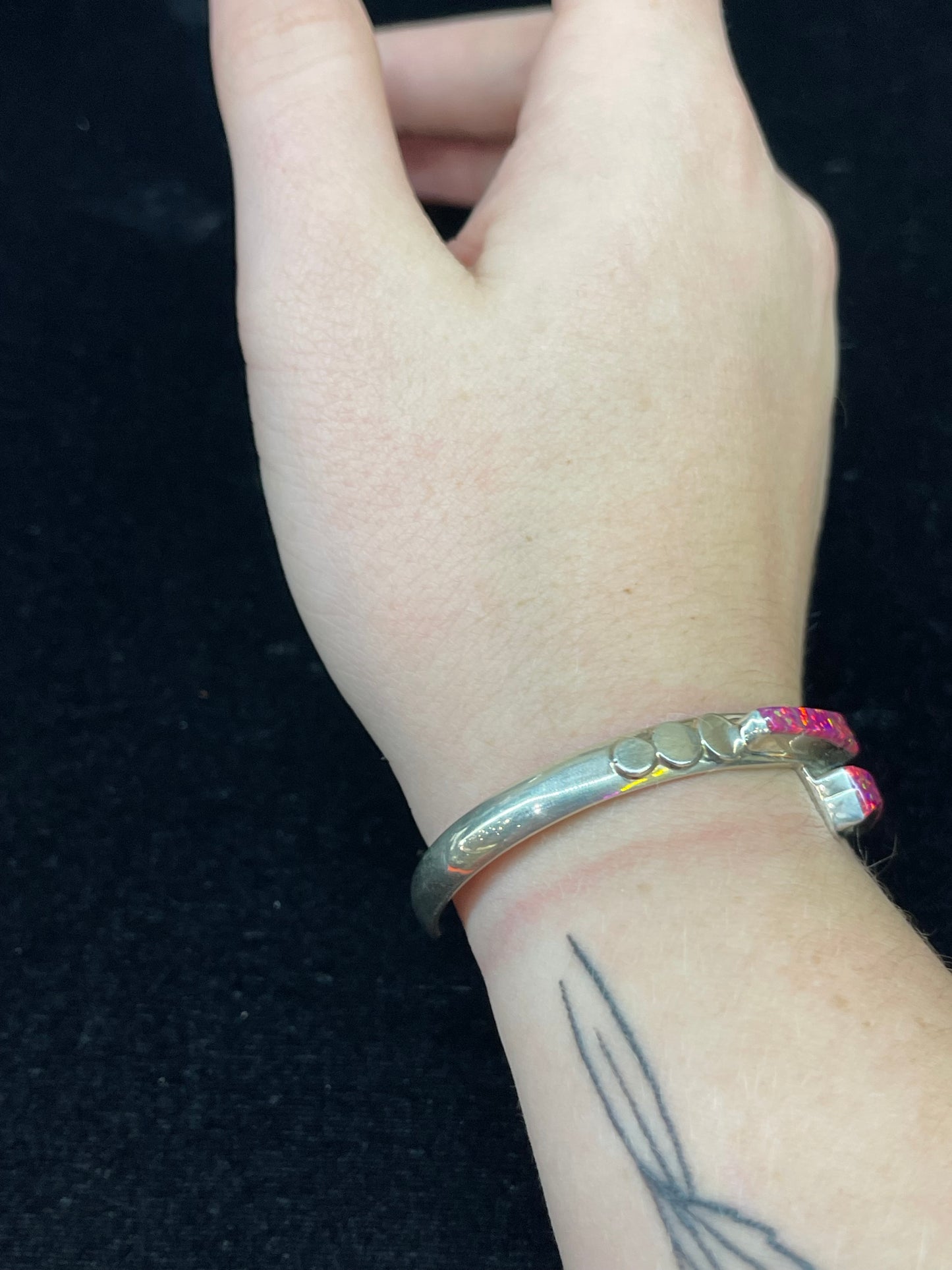 Pink Opal Cuff Bracelet