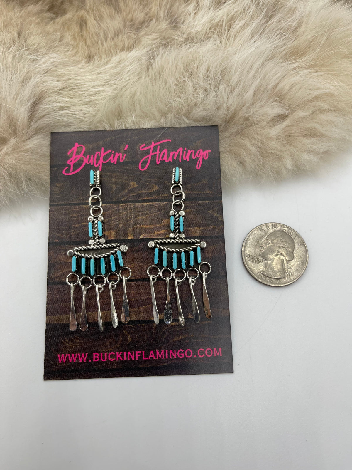 Zuni Needlepoint Chandelier Earrings by Michelle Peina