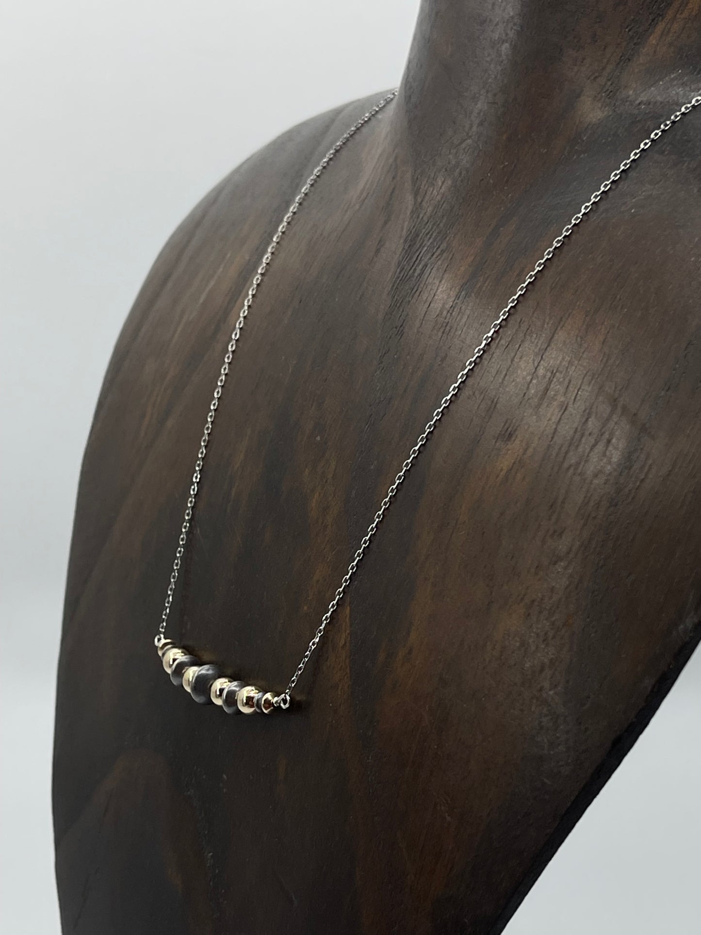 16" 14k Gold Filled Beads and Navajo Pearls Necklace