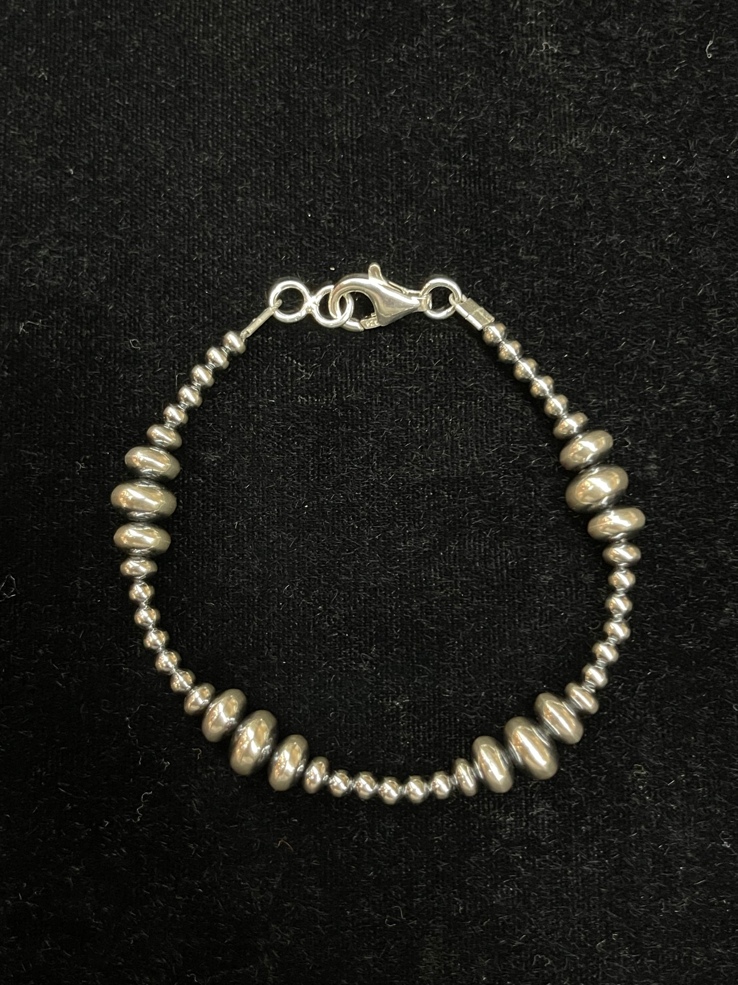 6 3/4" Bracelet with 3mm-8mm Silver Pearls