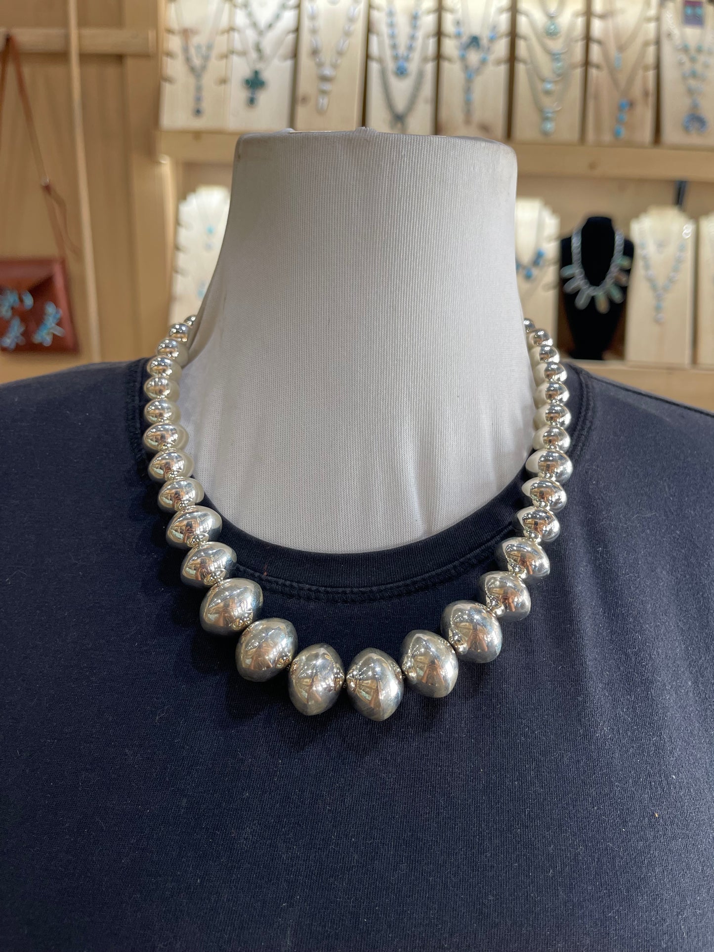 22” 19mm Navajo Pearls by Tustin Daye, Navajo