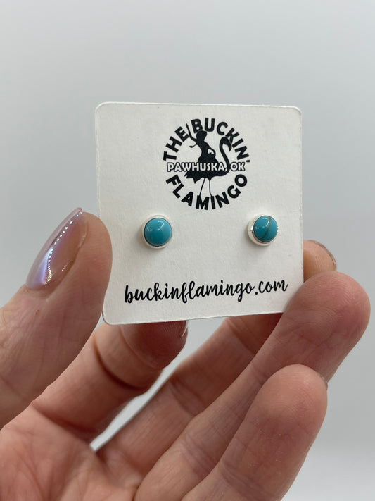 Small Turquoise 5.5 mm Stud Post Earrings