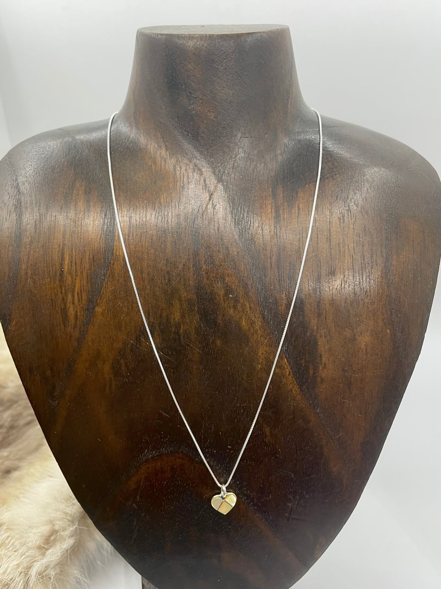 18" Heart Pendant By Linda Chavez, Zuni