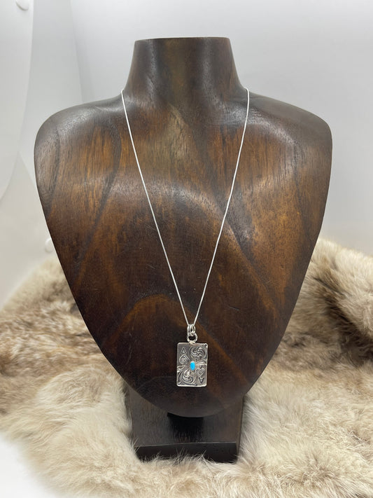 18" Ace of Spades Playing Card Necklace by Mike Smith, Navajo