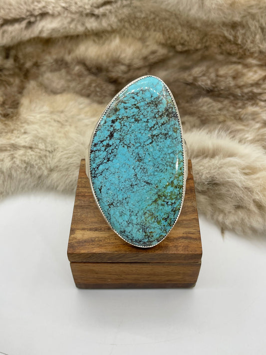 #8 Turquoise Cuff by Carrie Cannon, Kiowa