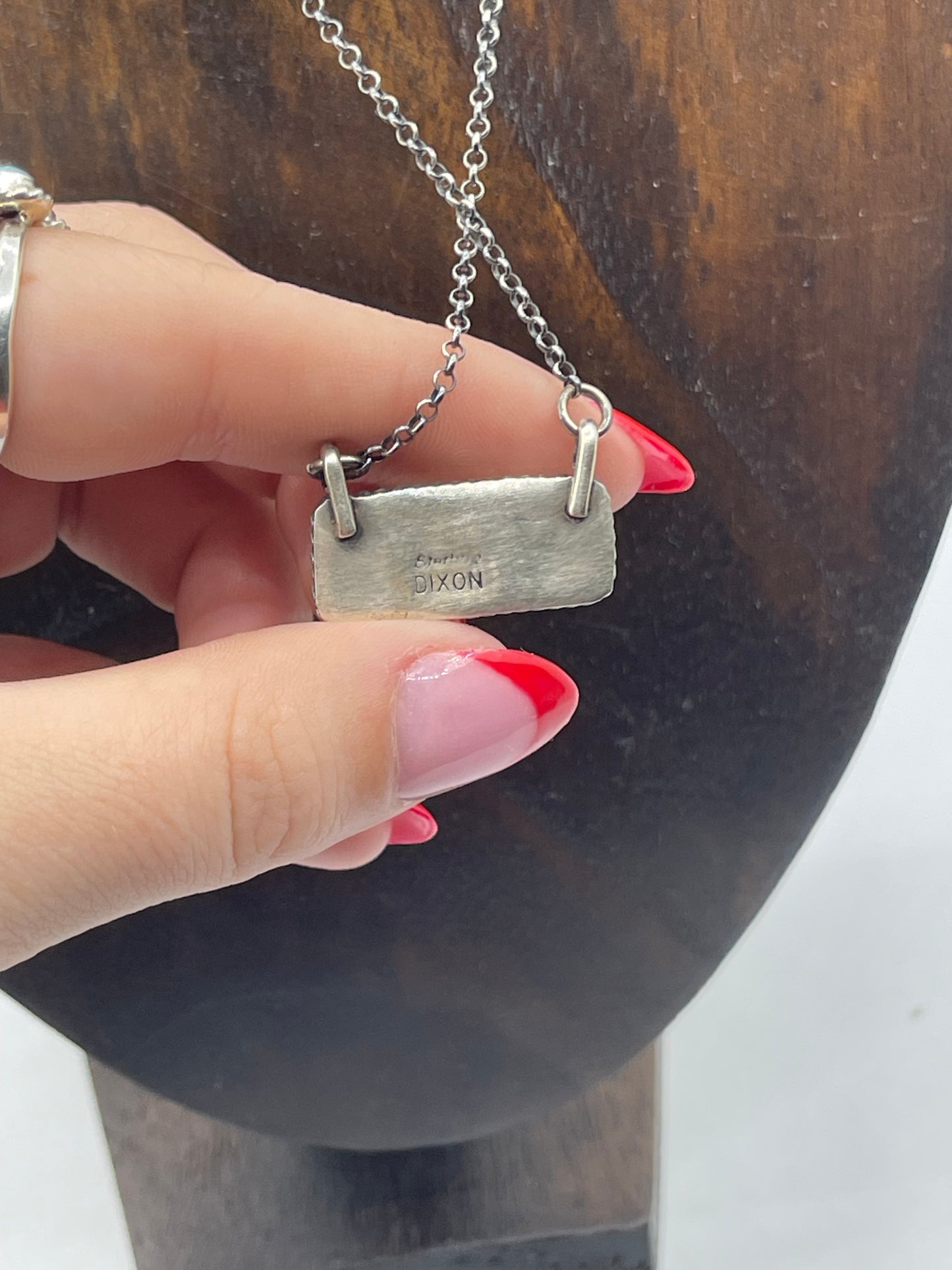 Spiney Turquoise Bar Necklace by Donovan Skeets ,Navajo