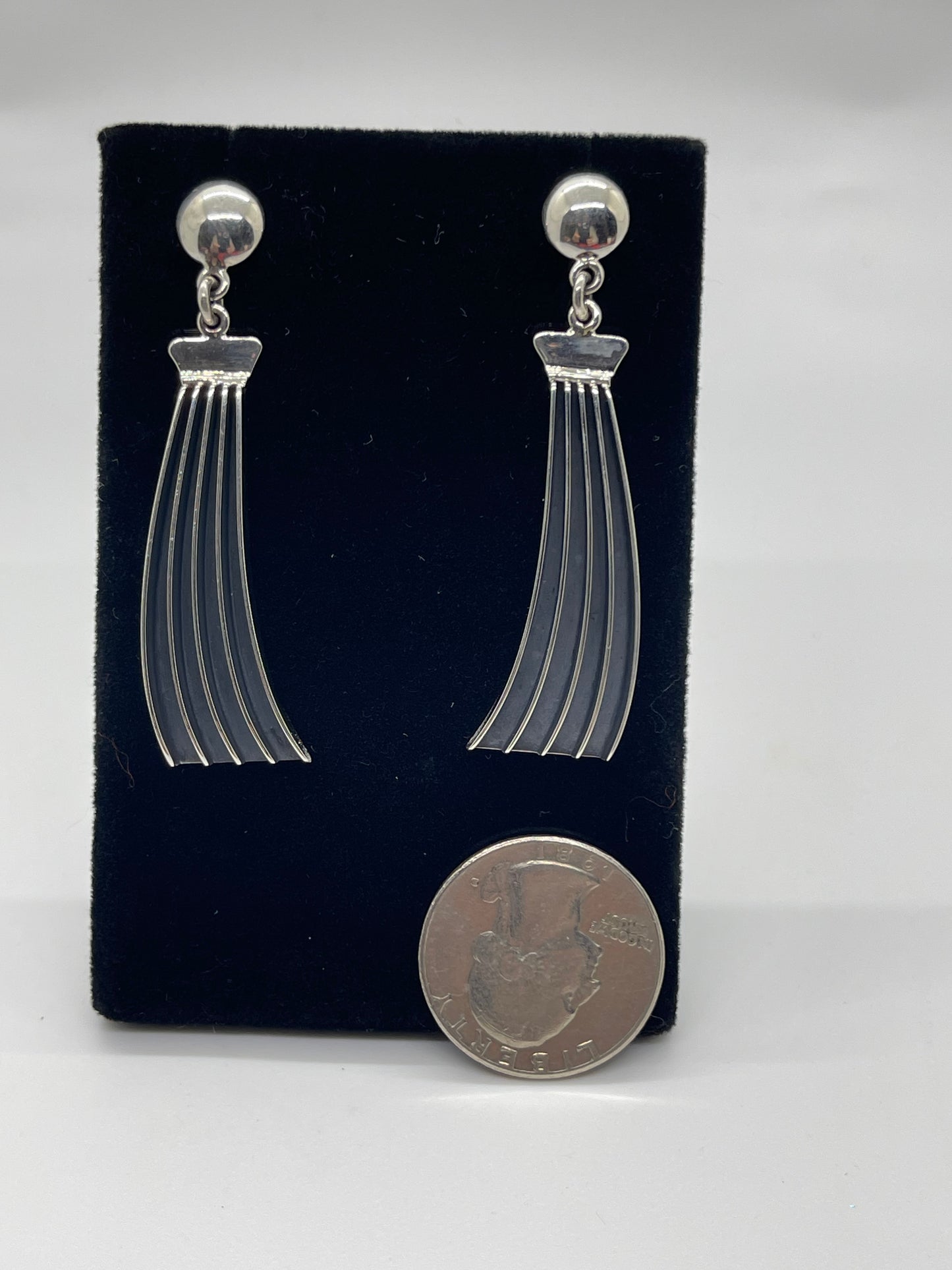 Post and Dangle Earrings by James Bahe, Navajo