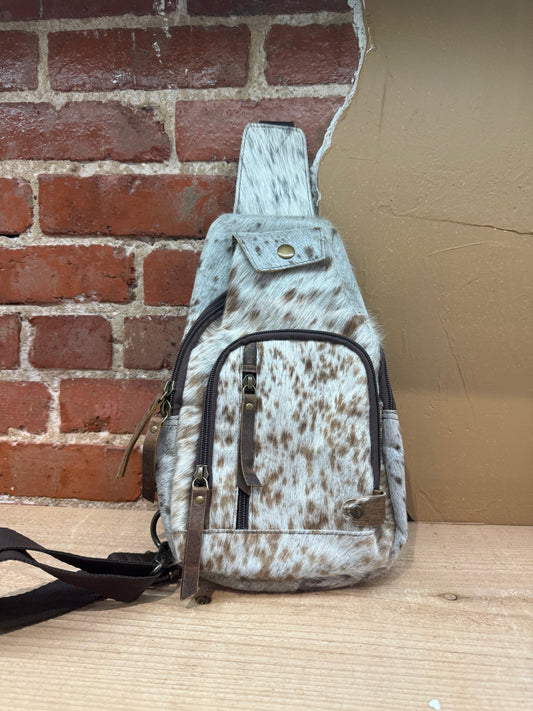 Cowhide Crossbody Hain On Hide Bag