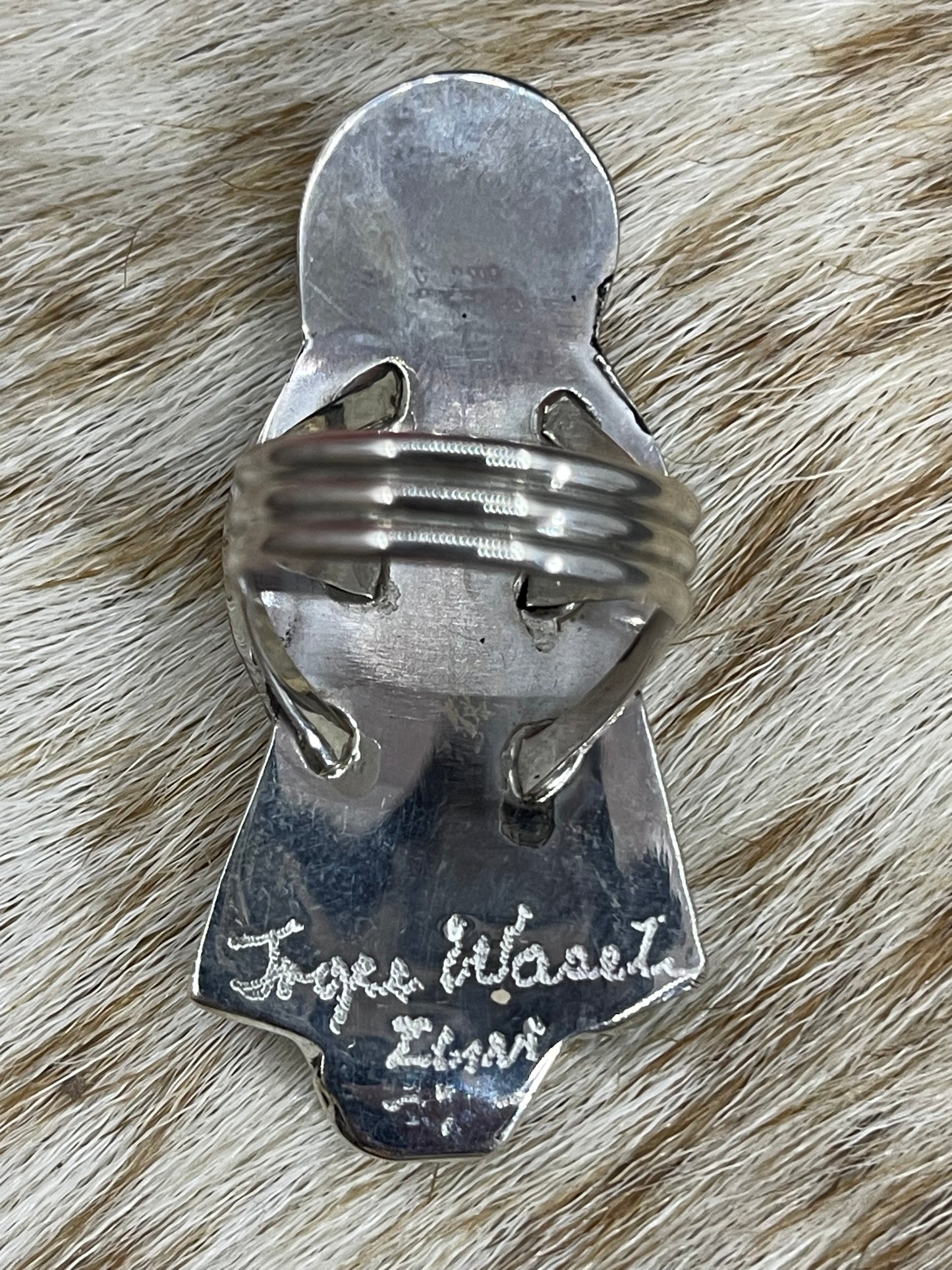 9.0 Zuni Maiden Ring by Joyce Waseta, Zuni