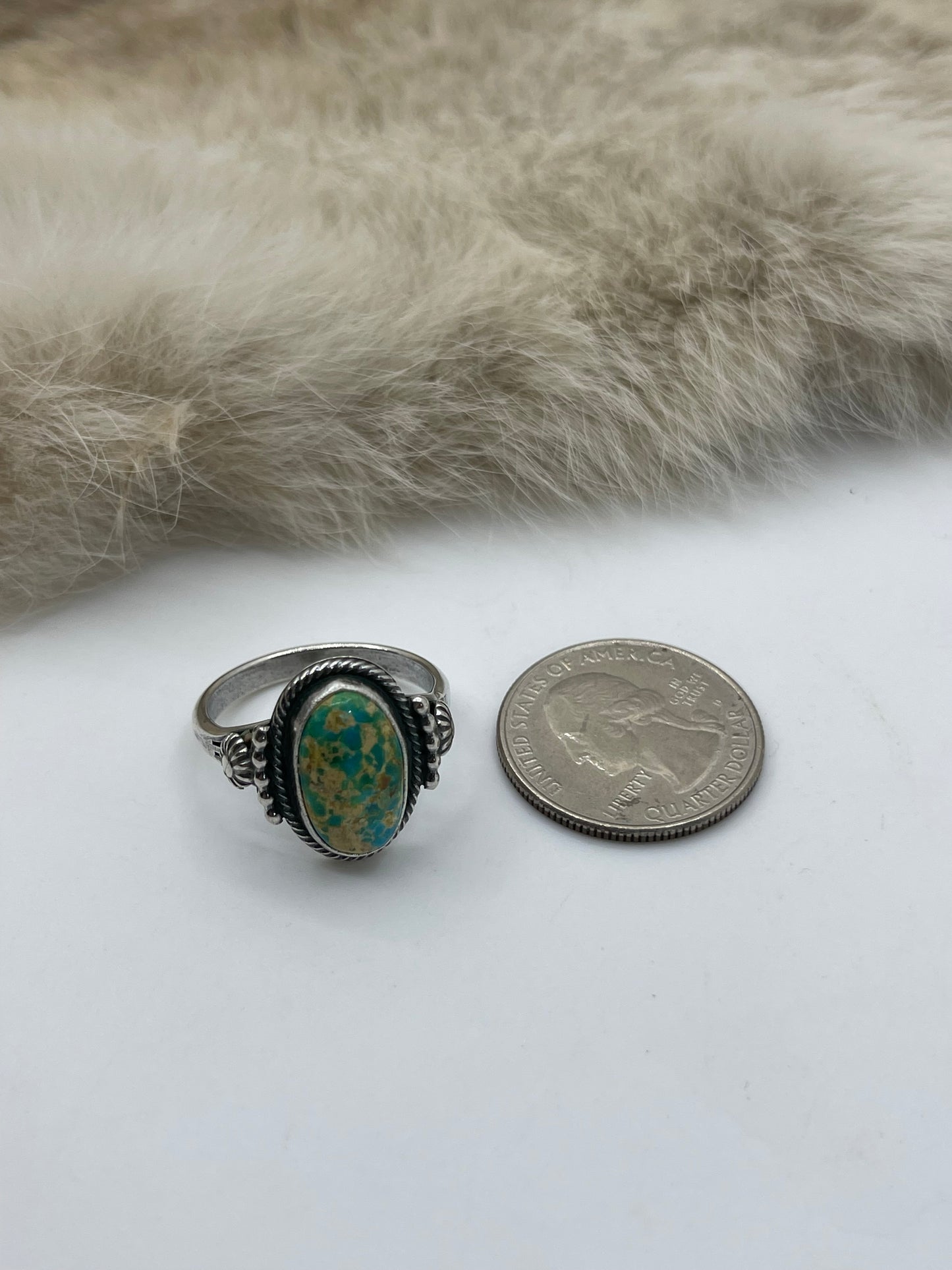 10.5 Sonoran Gold Turquoise Ring by Samuel Yellowhair, Navajo