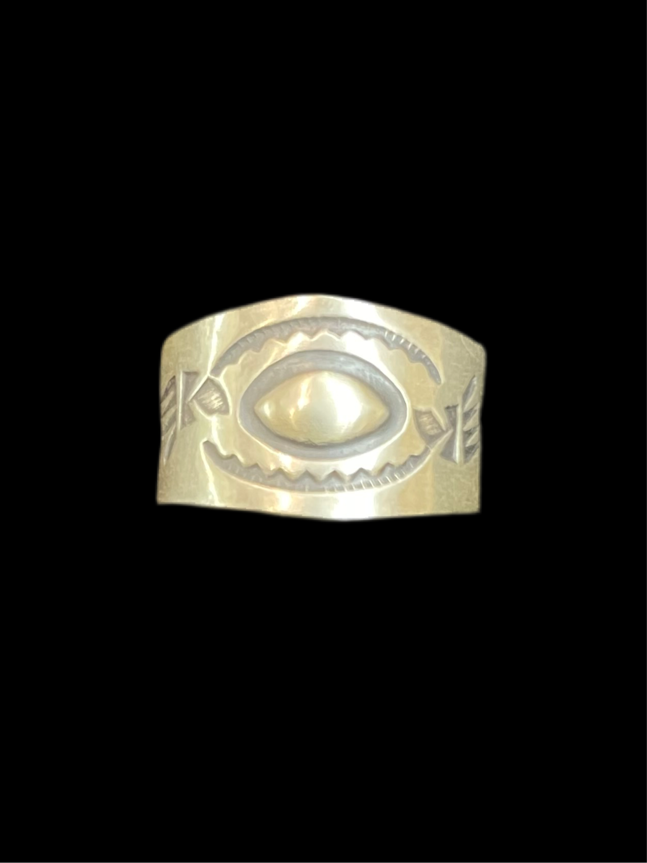 12.0 Stamped Sterling Silver Ring by VC, Navajo