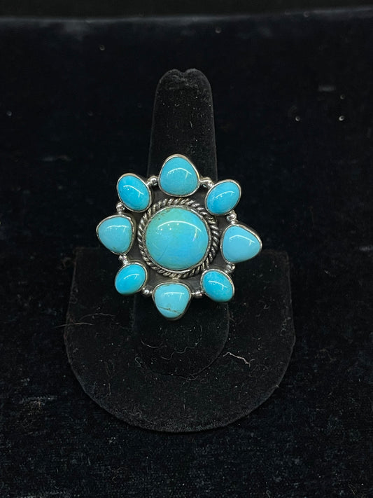 Turquoise Flower Ring