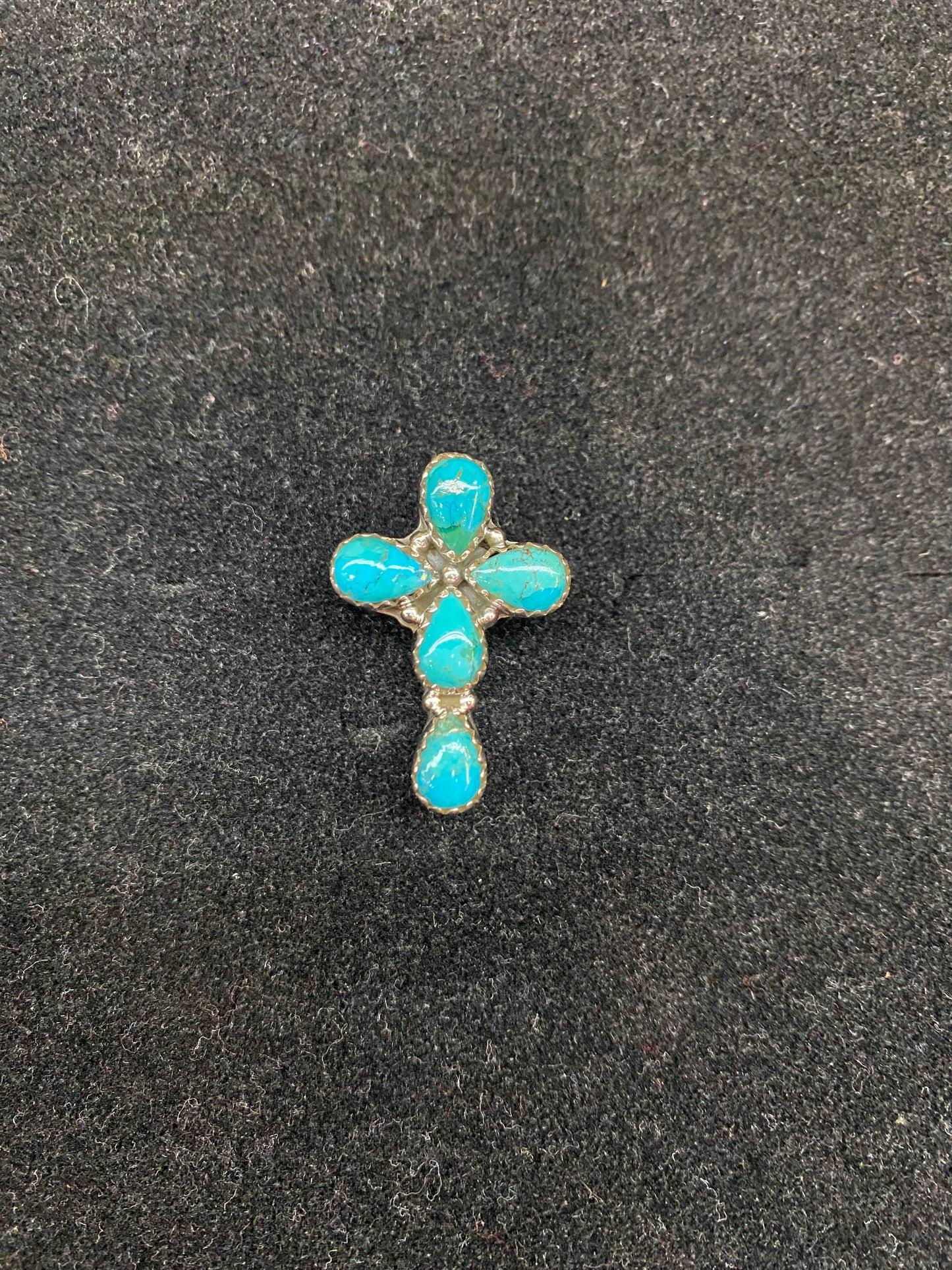 Turquoise Cross Ring 7.0