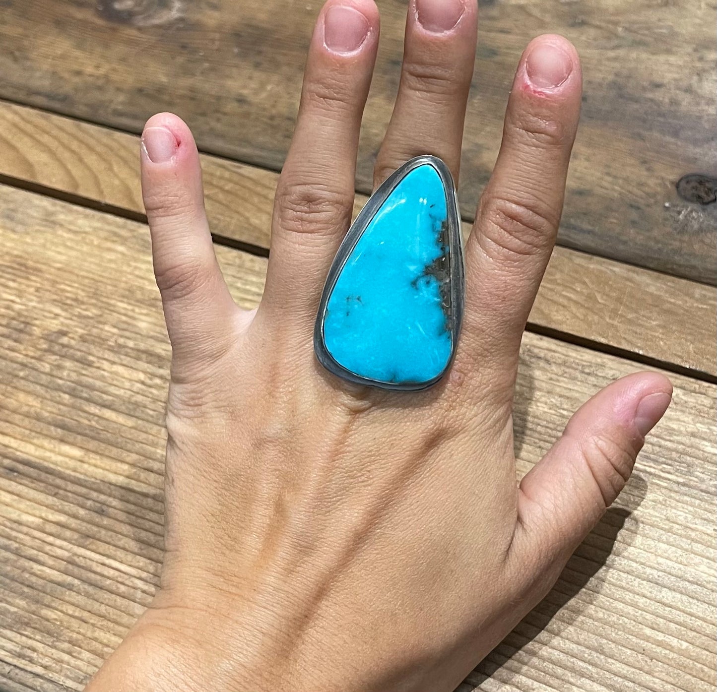 7.5 Kingman Turquoise Ring by ZIA