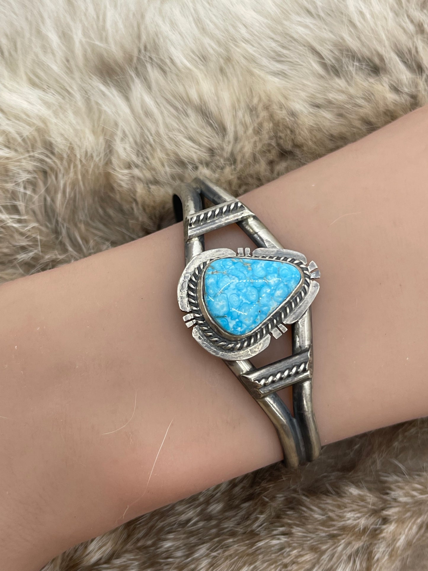White Water Turquoise by John Nelson, Navajo 5.5" - 7.25"