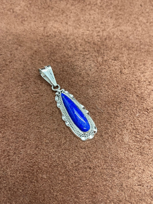 Blue Lapis Teardrop Pendant with a 7mm Bale