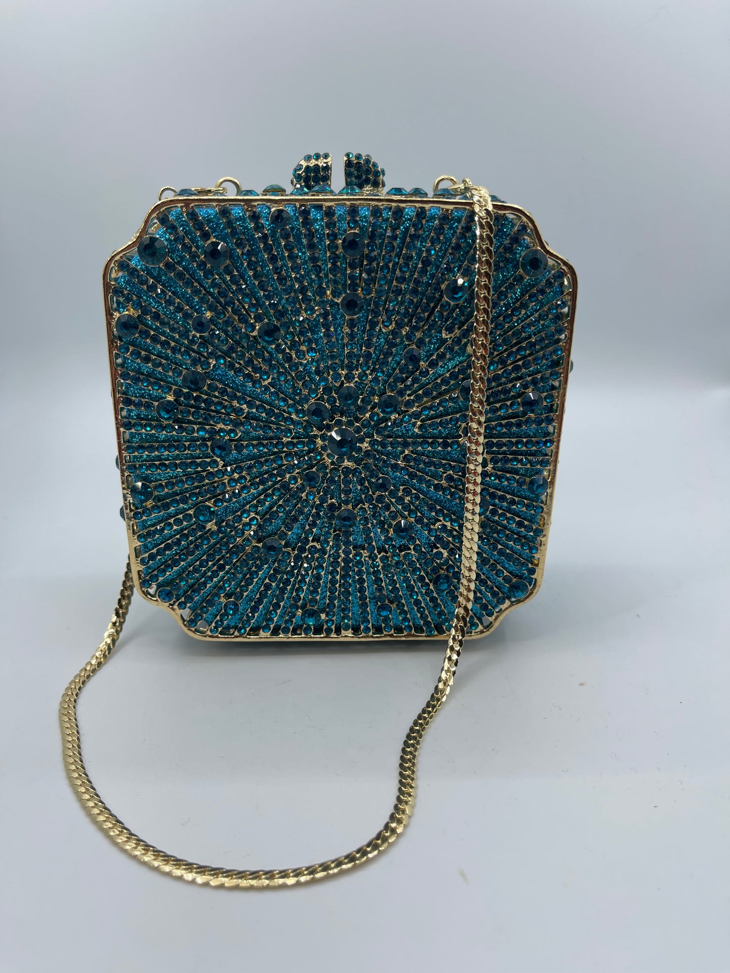 Sparkly Square Clutch Purse