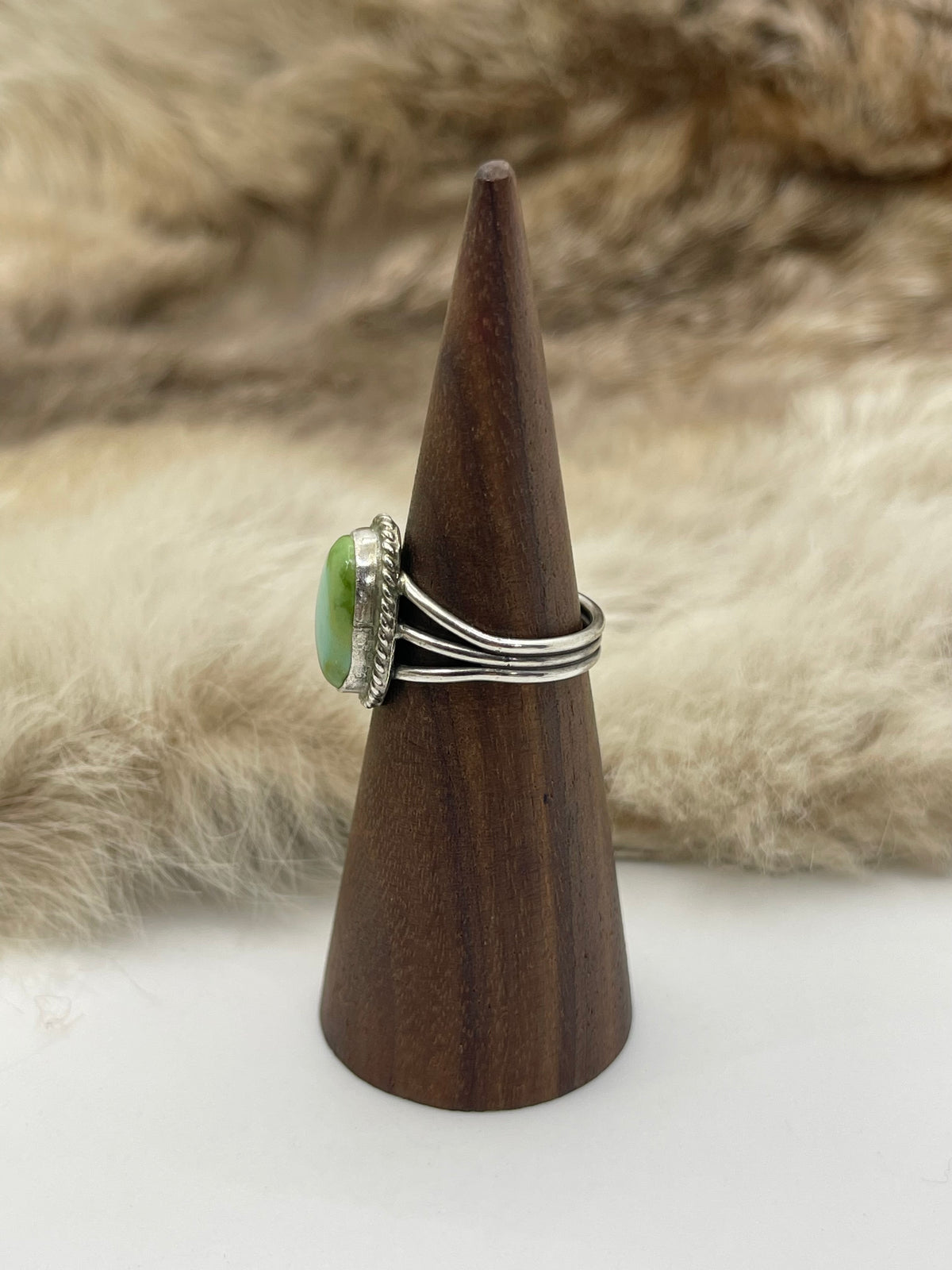 7.5 Sonoran Gold Turquoise Ring by Judy Largo, Navajo