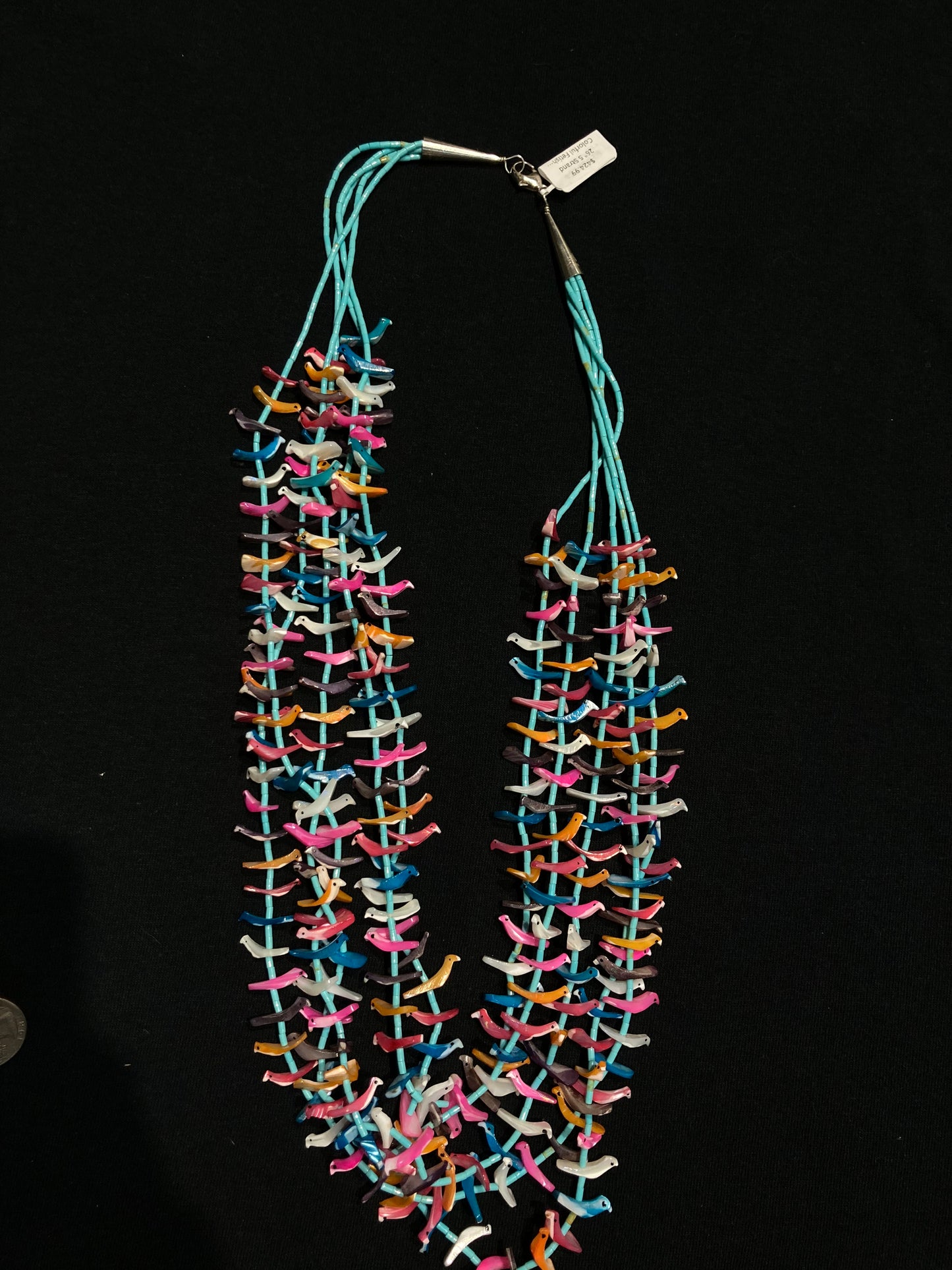 26" 5 Strand Colorful Fetish Necklace