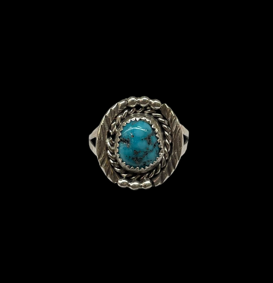 Turquoise Ring by Running Bear, Navajo