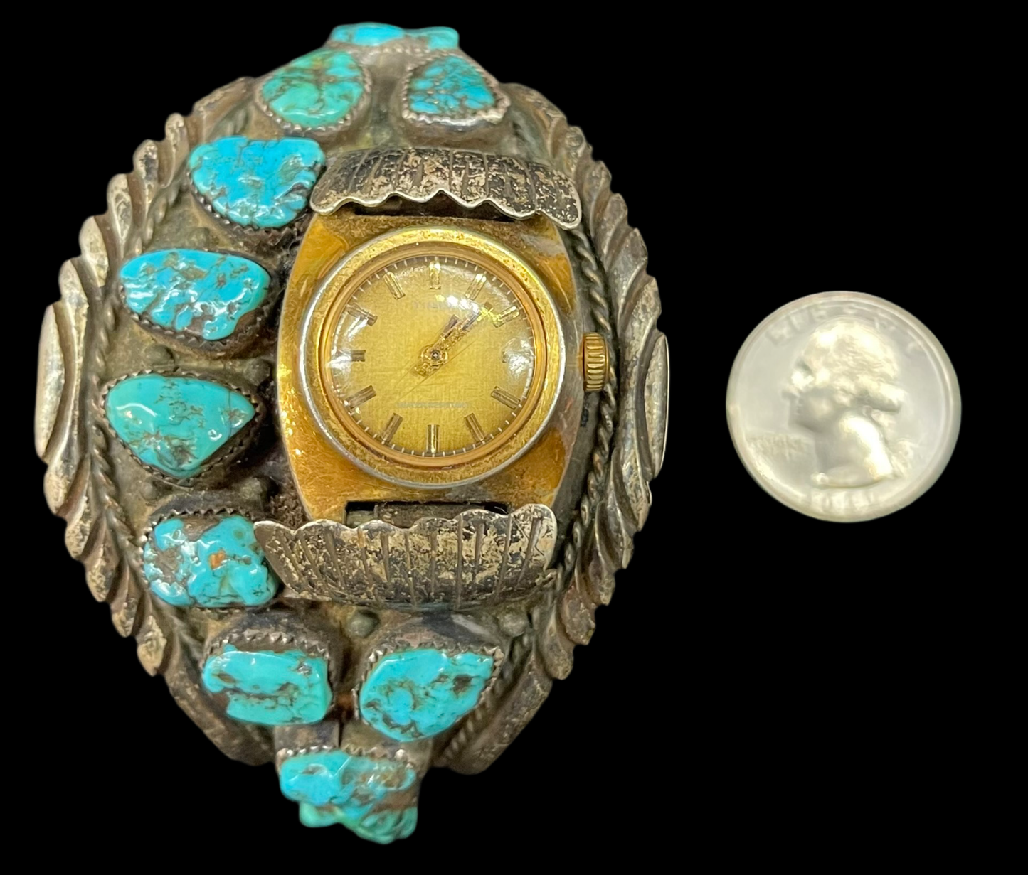 Vintage Turquoise Watch Cuff