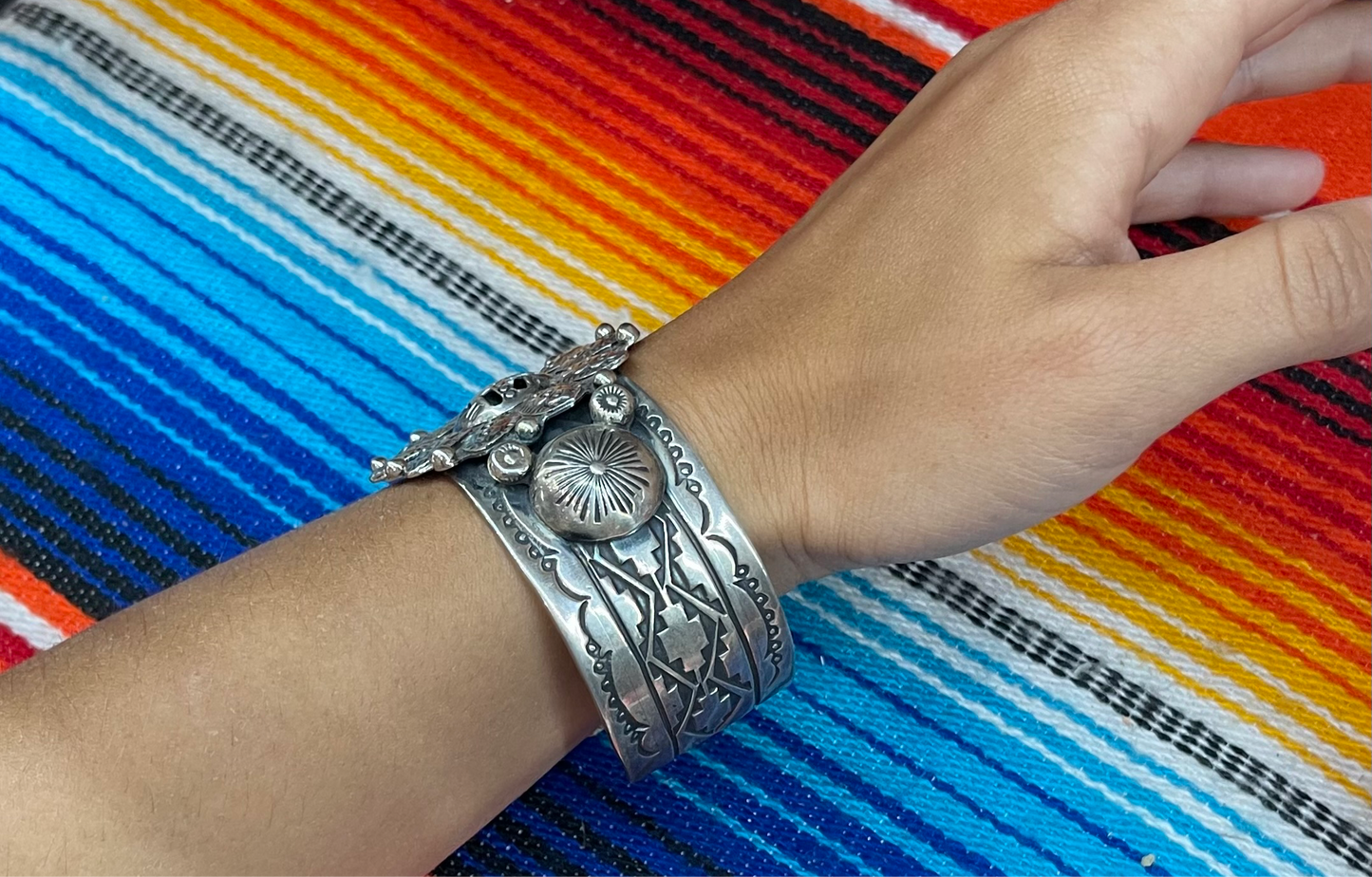 Heavy Sterling Silver Cuff by Rick Enriquez, Navajo