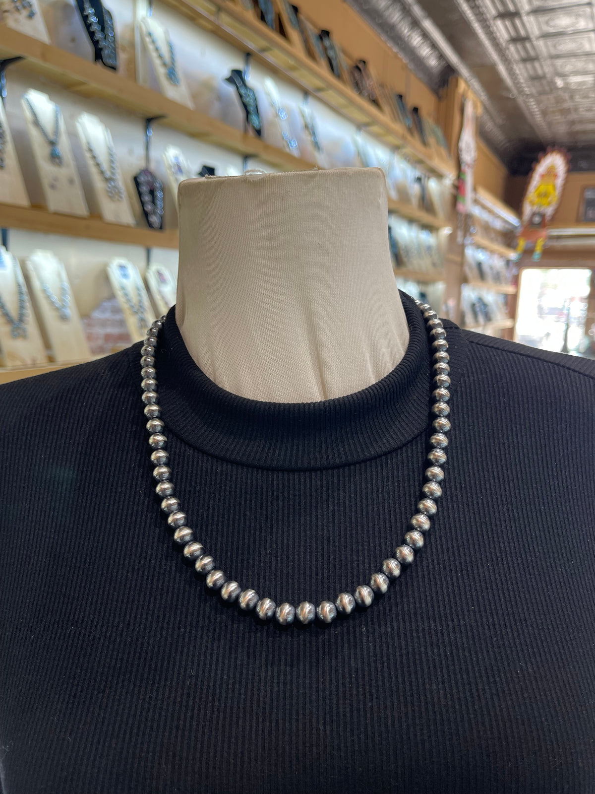 22” 8mm Navajo Style Pearls