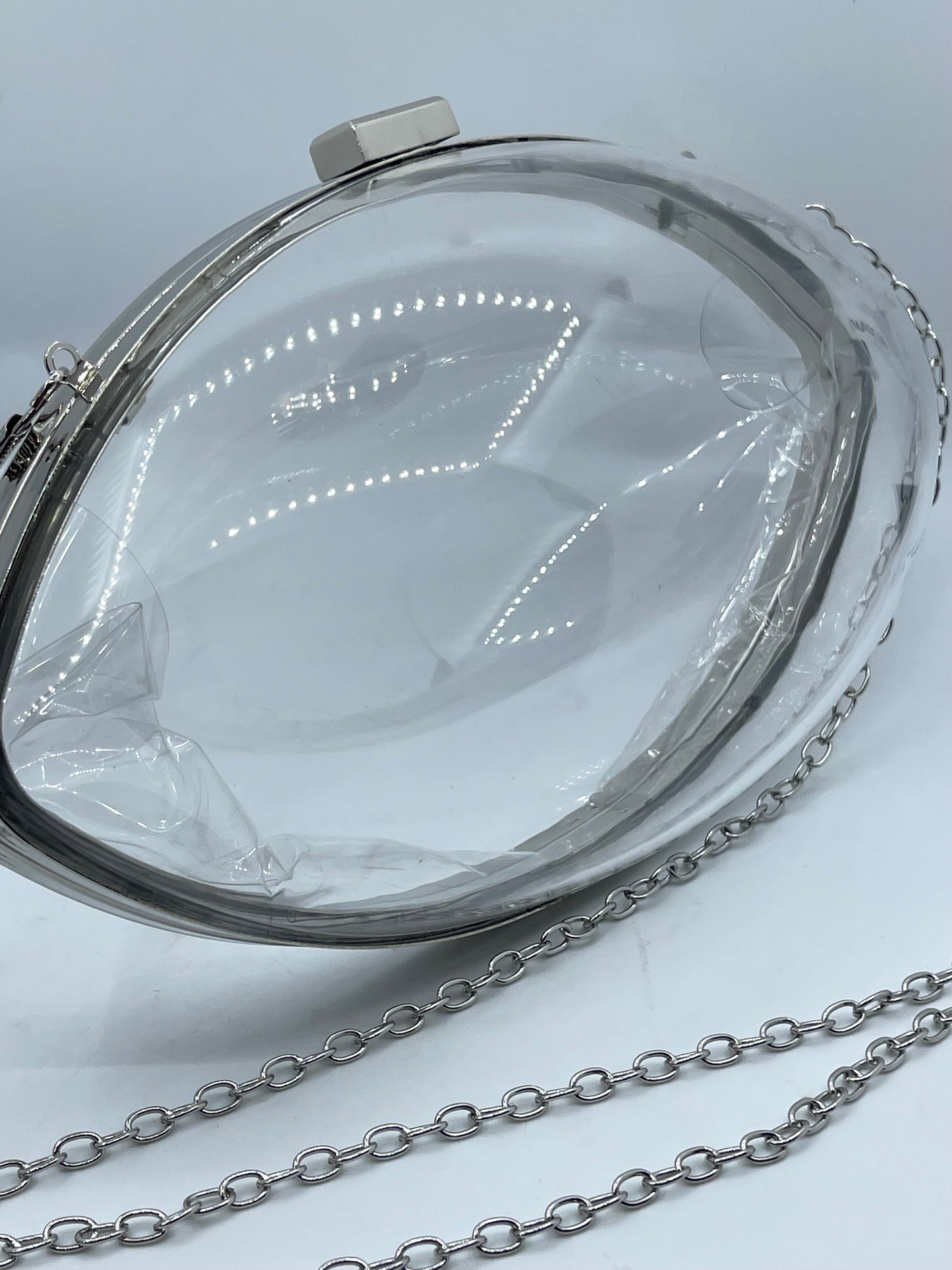 Clear Football Clutch Purse