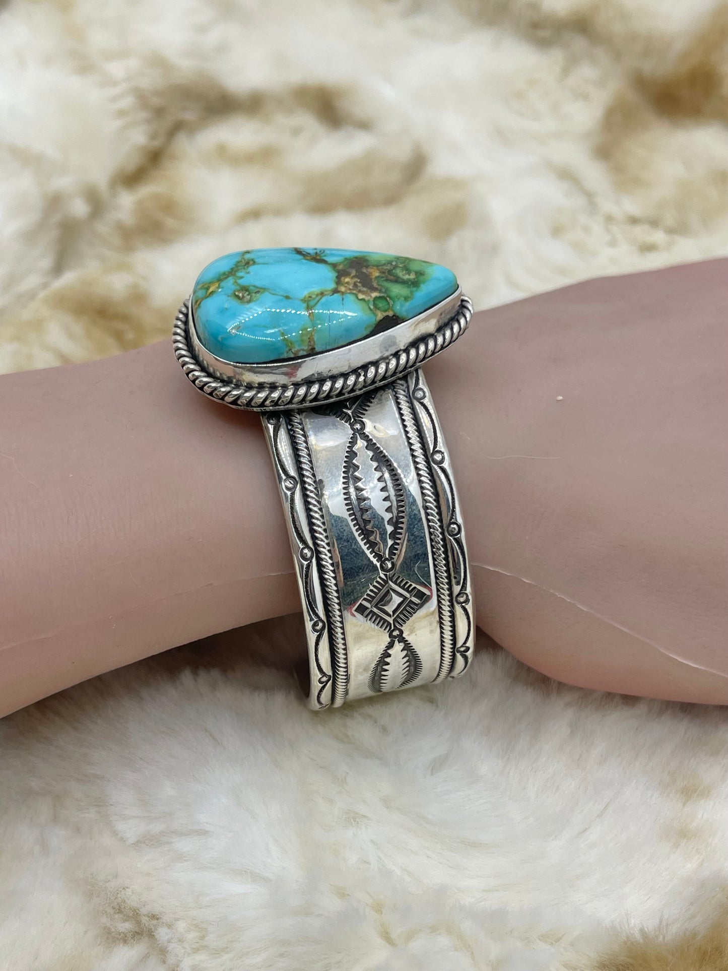 5" - 7.5" Sonoran Gold Turquoise Cuff
