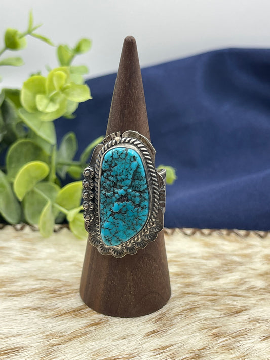 10.0 Turquoise Ring by John Nelson, Navajo